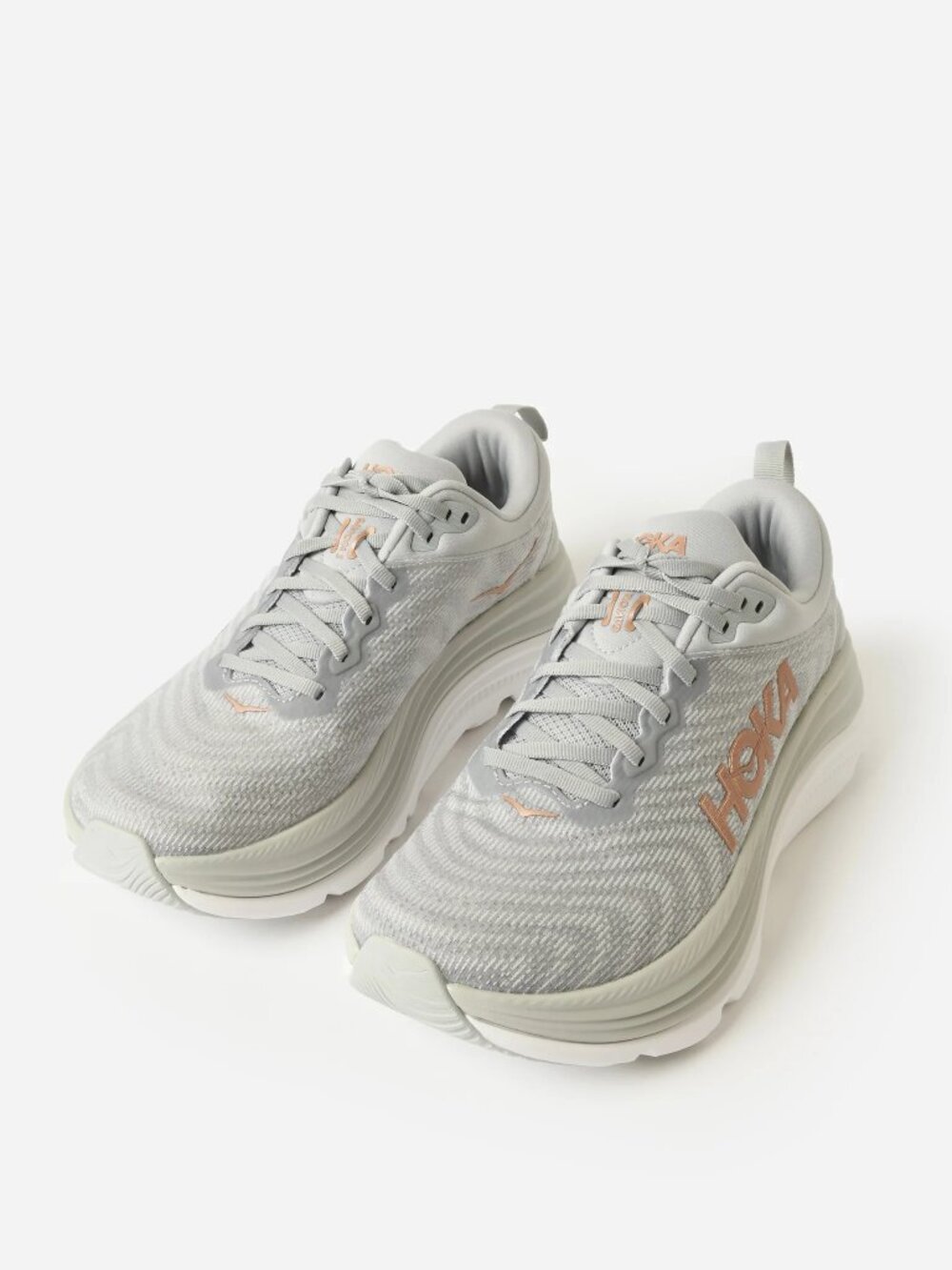HOKA Women's Gaviota 5 Road Running Shoes in Harbor Mist/Rose Gold Size 7.5 - Picture 2 of 11